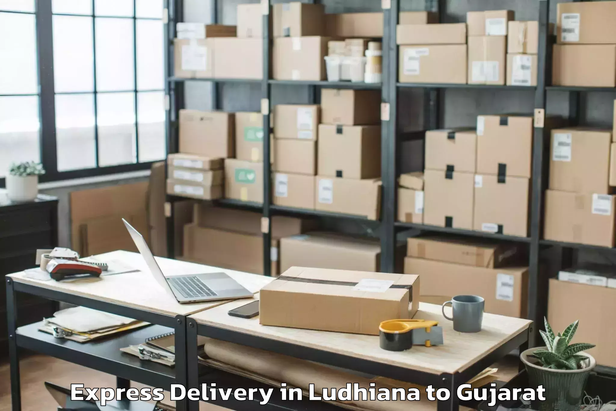 Quality Ludhiana to Delvada Express Delivery